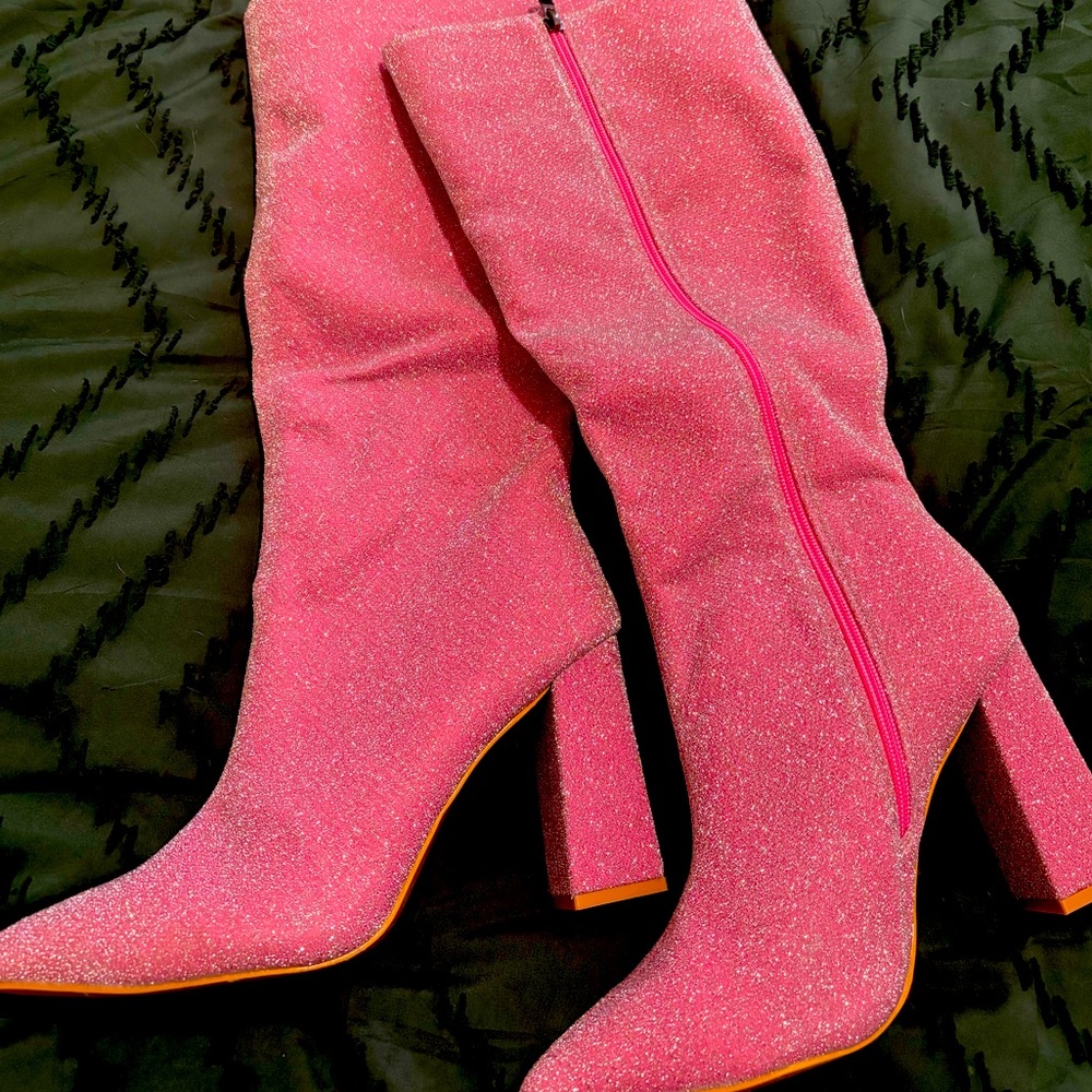 Pink boots size 9